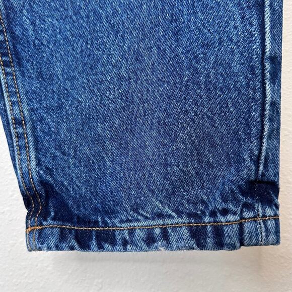 Zara Mom Fit High Waist Jeans, Dark Medium Wash, Size 10 - Picture 7 of 8